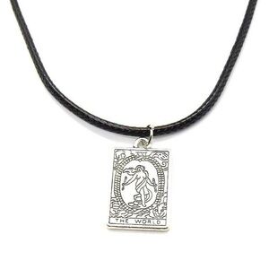 The World Tarot Card Necklace
